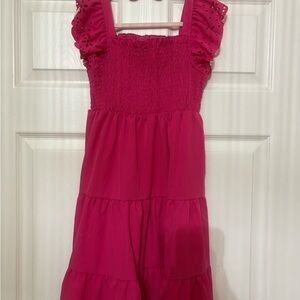 SHEIN Fuchsia Eyelet Dress